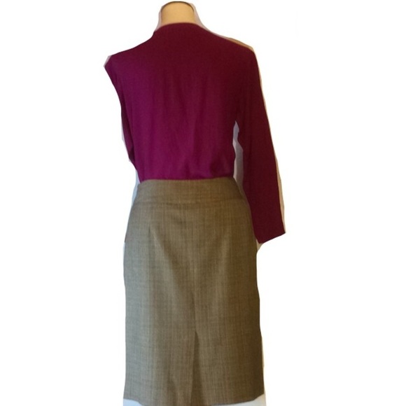 Rafaella Petites Tan & Brown Tweed Pencil Skirt - Picture 6 of 6